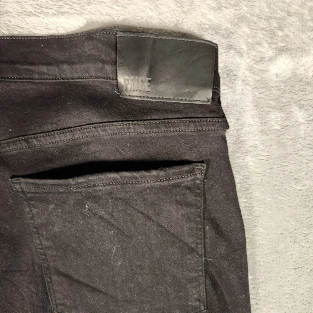 PAIGE Federal Slim Straight Jeans Mens 36 Black Excellent Transcend Stretch